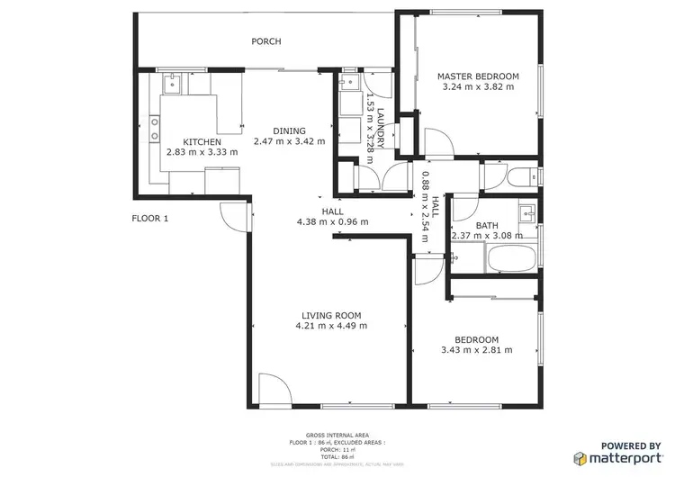 Floorplan of Homely semi-detached listing, 2/9 Flora Close, Burleigh Waters QLD 4220