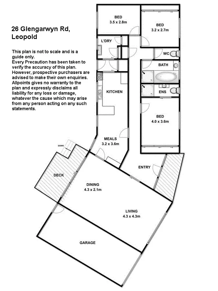 Floorplan of Homely house listing, 26 Glengarwyn Road, Leopold VIC 3224