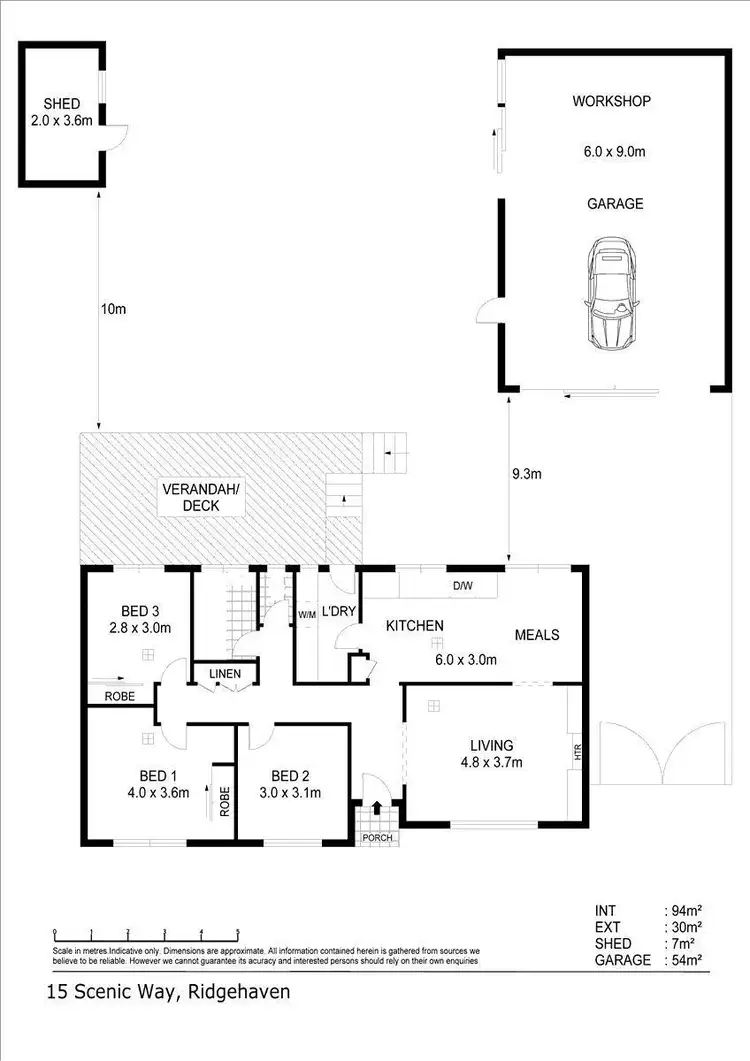 Floorplan of Homely house listing, 15 Scenic Way, Ridgehaven SA 5097