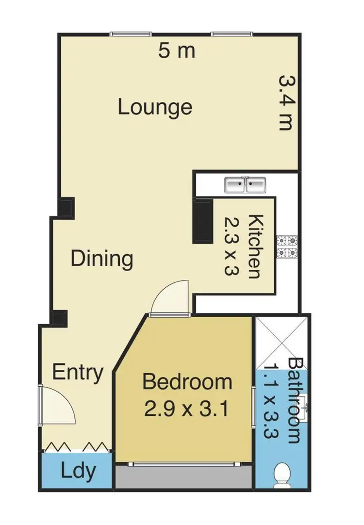 Floorplan of Homely apartment listing, 303/8 King Street, Newcastle NSW 2300