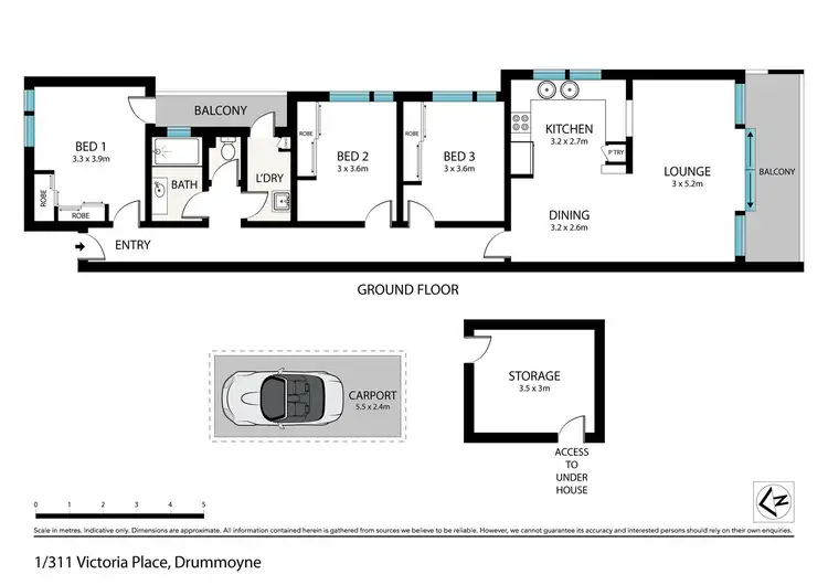 Floorplan of Homely apartment listing, 1/311 Victoria Place, Drummoyne NSW 2047