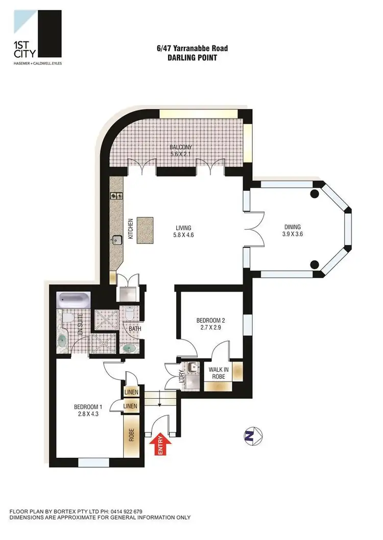 Floorplan of Homely apartment listing, 6/47 Yarranabbe Road, Darling Point NSW 2027