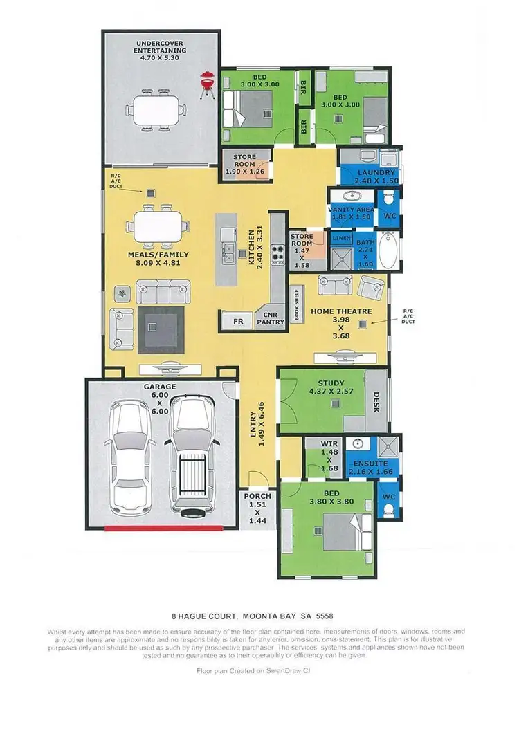 Floorplan of Homely house listing, 8 Hague Court, Moonta Bay SA 5558