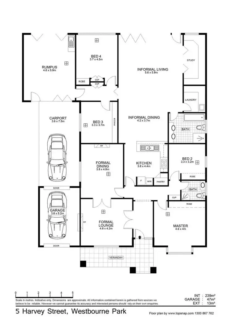 Floorplan of Homely house listing, 5 Harvey Avenue, Westbourne Park SA 5041