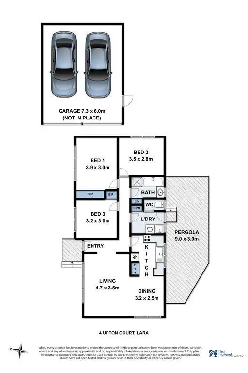 Floorplan of Homely house listing, 4 Upton Court, Lara VIC 3212
