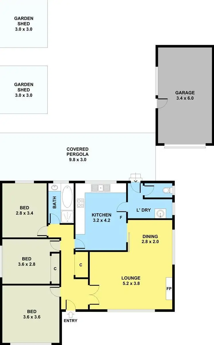 Floorplan of Homely house listing, 24 Moffat Street, St Albans VIC 3021