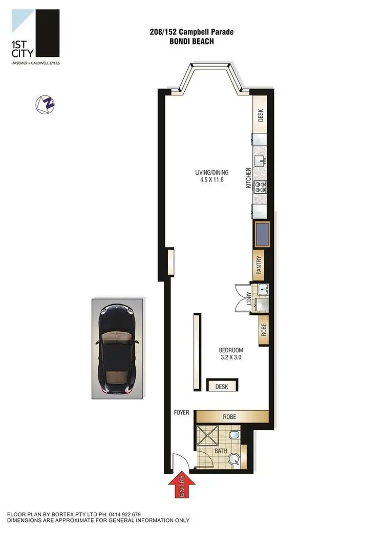 Floorplan of Homely apartment listing, 208/152 Campbell Parade, Bondi Beach NSW 2026