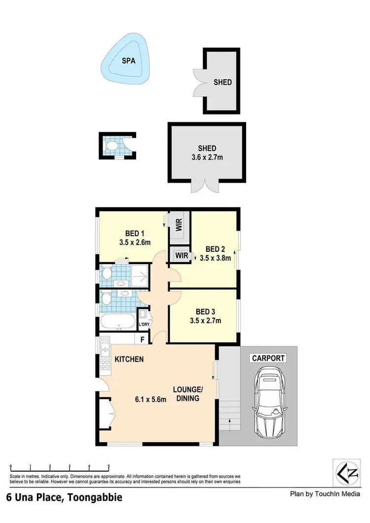 Floorplan of Homely house listing, 6 Una Place, Toongabbie NSW 2146