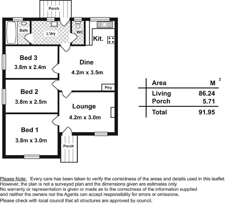 Floorplan of Homely house listing, 4 Hornet Crescent, Elizabeth East SA 5112