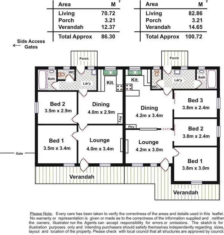 Floorplan of Homely house listing, 74 & 76 Yongala Terrace, Taperoo SA 5017