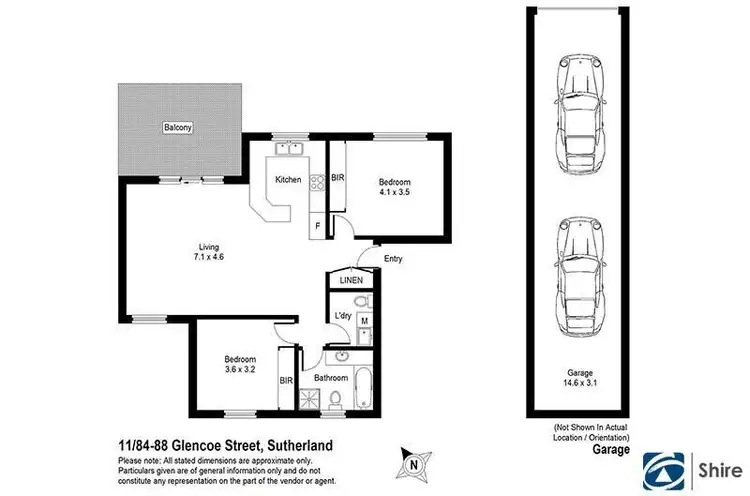 Floorplan of Homely apartment listing, 11/84 Glencoe Street, Sutherland NSW 2232