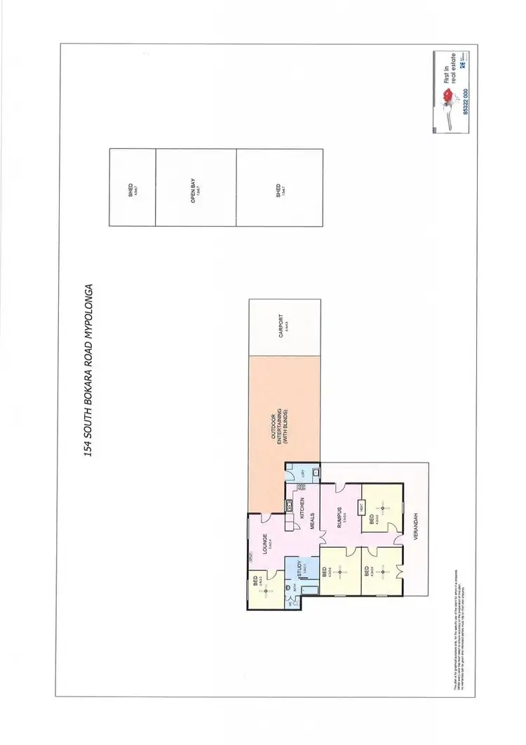 Floorplan of Homely house listing, 154 South Bokara Road, Mypolonga SA 5254