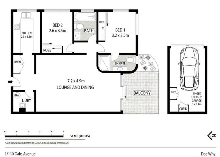 Floorplan of Homely unit listing, 1/110 Oaks Avenue, Dee Why NSW 2099