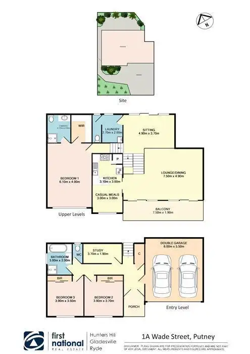 Floorplan of Homely semi-detached listing, 1A Wade Street, Putney NSW 2112