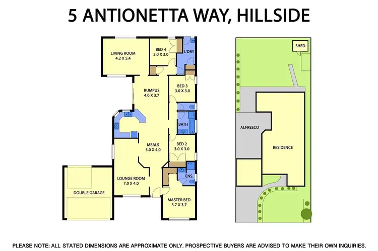 Floorplan of Homely house listing, 5 Antionetta Way, Hillside VIC 3037