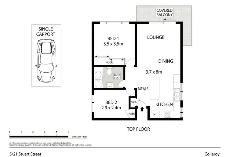 Floorplan of Homely unit listing, 5/21 Stuart Street, Collaroy NSW 2097