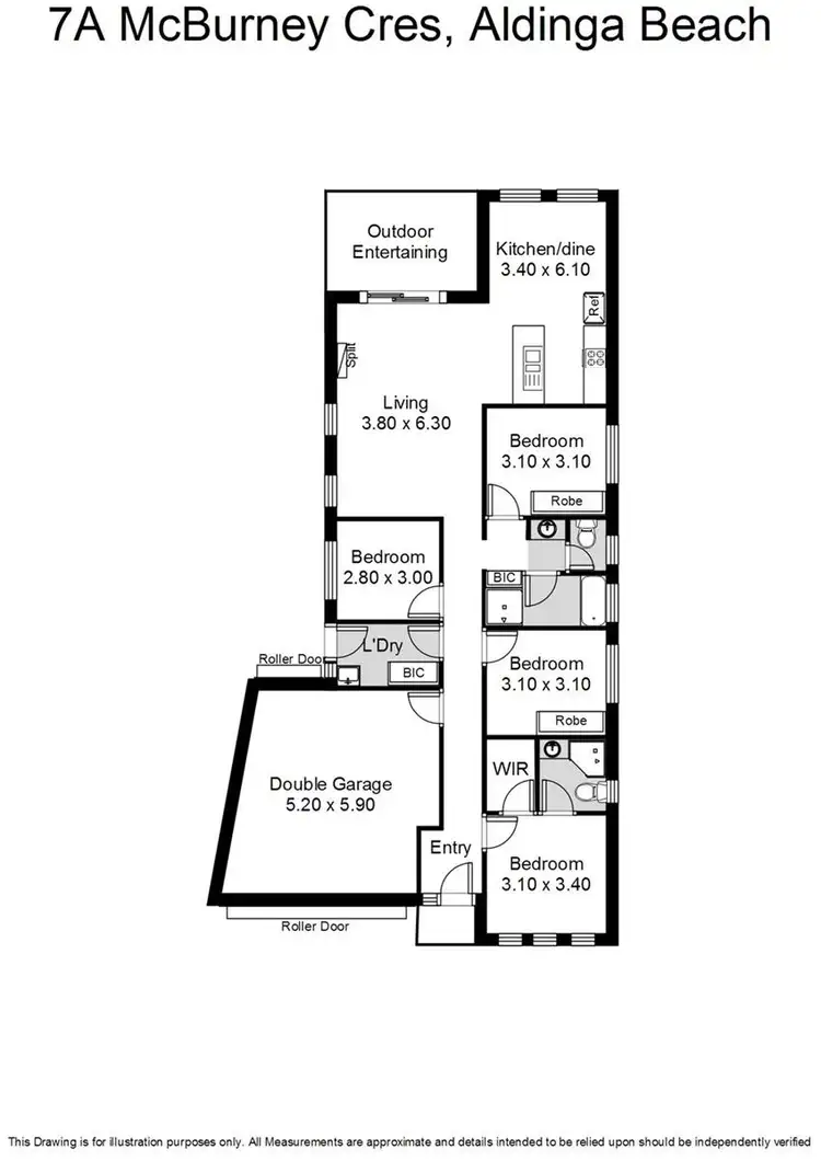 Floorplan of Homely house listing, 7a McBurney Crescent, Aldinga Beach SA 5173