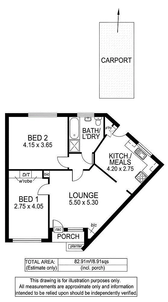 Floorplan of Homely unit listing, 6/151 Anzac Highway, Kurralta Park SA 5037