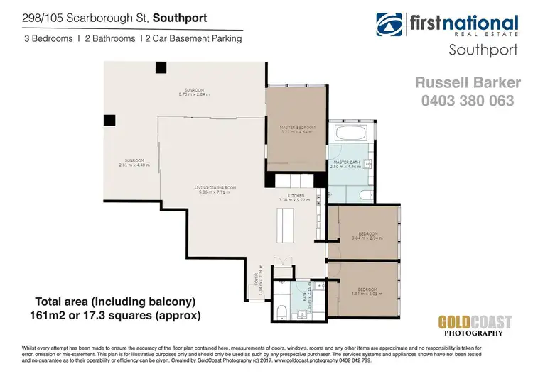 Floorplan of Homely apartment listing, 298/105 Scarborough Street, Southport QLD 4215
