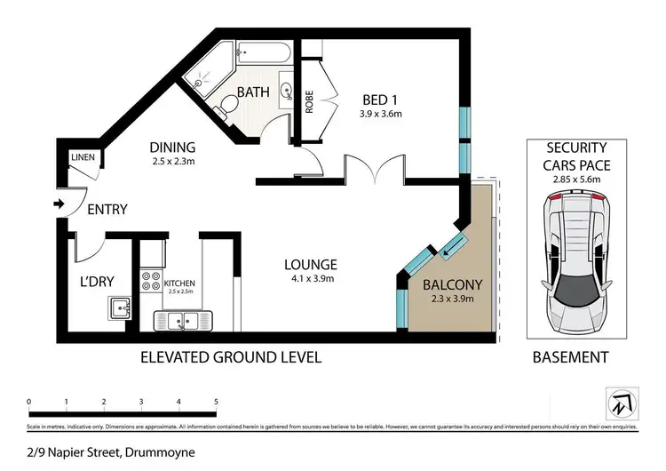 Floorplan of Homely apartment listing, 2/9 Napier Street, Drummoyne NSW 2047