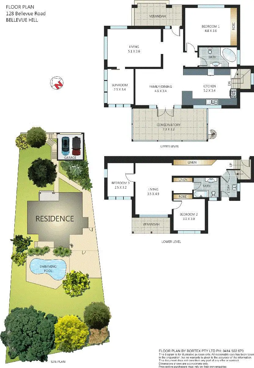 Floorplan of Homely house listing, 128 Bellevue Road, Bellevue Hill NSW 2023