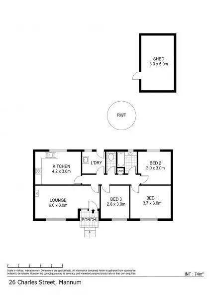 Floorplan of Homely house listing, 26 Charles Street, Mannum SA 5238