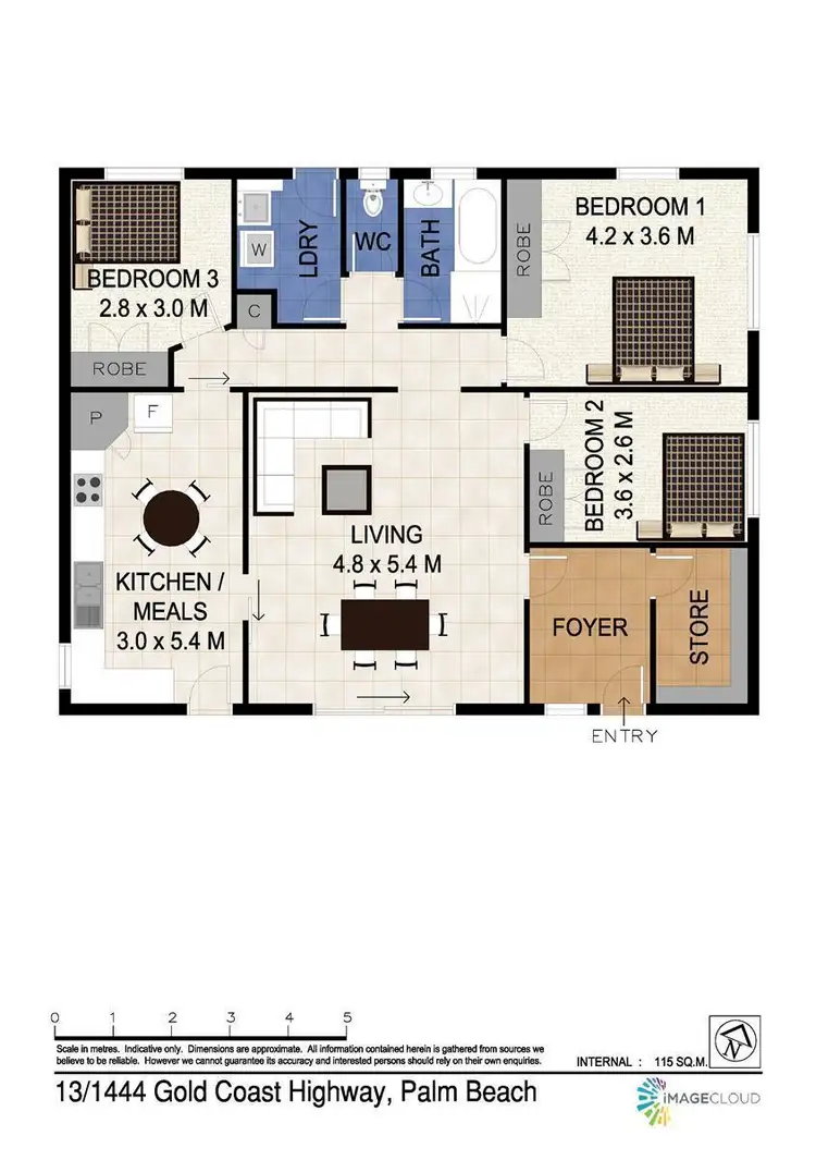 Floorplan of Homely unit listing, 13/1444 Gold Coast Highway, Palm Beach QLD 4221