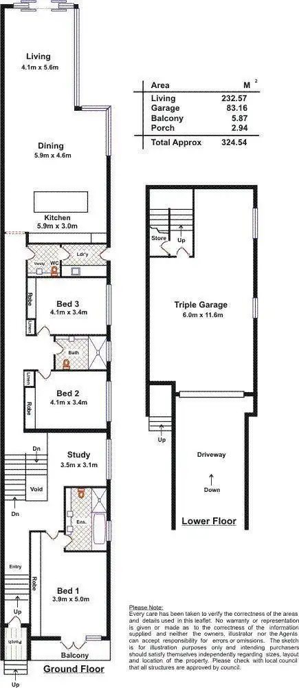 Floorplan of Homely townhouse listing, 51A Hughes Street, Unley SA 5061