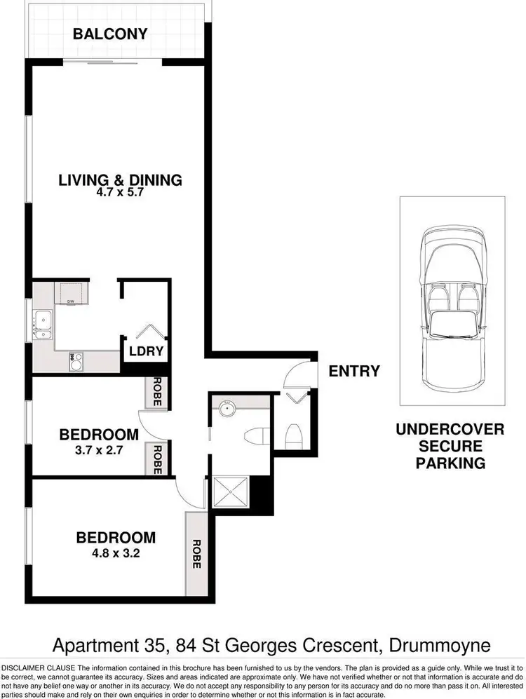 Floorplan of Homely apartment listing, 35/84 St Georges Crescent, Drummoyne NSW 2047