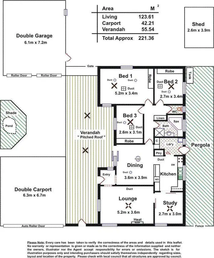 Floorplan of Homely house listing, 3 Pardoo Drive, Modbury SA 5092