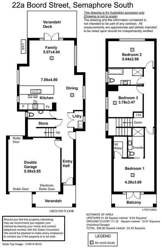 Floorplan of Homely house listing, 22A Boord Street, Semaphore South SA 5019