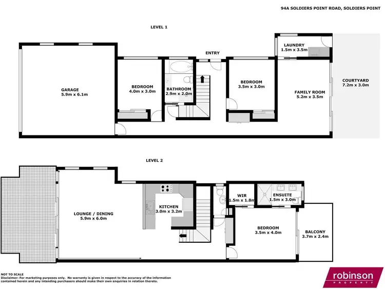 Floorplan of Homely semi-detached listing, 94a Soldiers Point Road, Soldiers Point NSW 2317