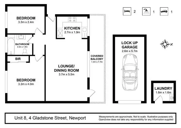 Floorplan of Homely block of units listing, 8/4 Gladstone Street, Newport NSW 2106