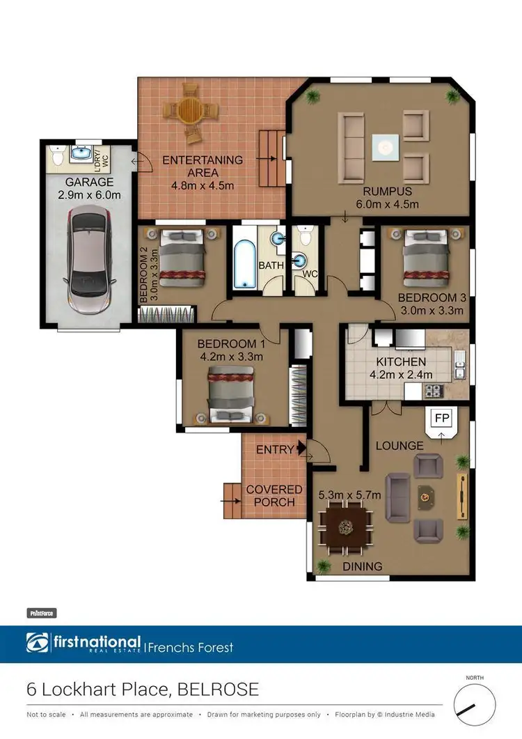 Floorplan of Homely house listing, 6 Lockhart Place, Belrose NSW 2085