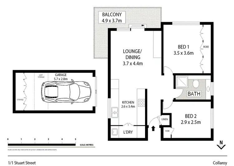 Floorplan of Homely unit listing, 1/1 Stuart Street, Collaroy NSW 2097