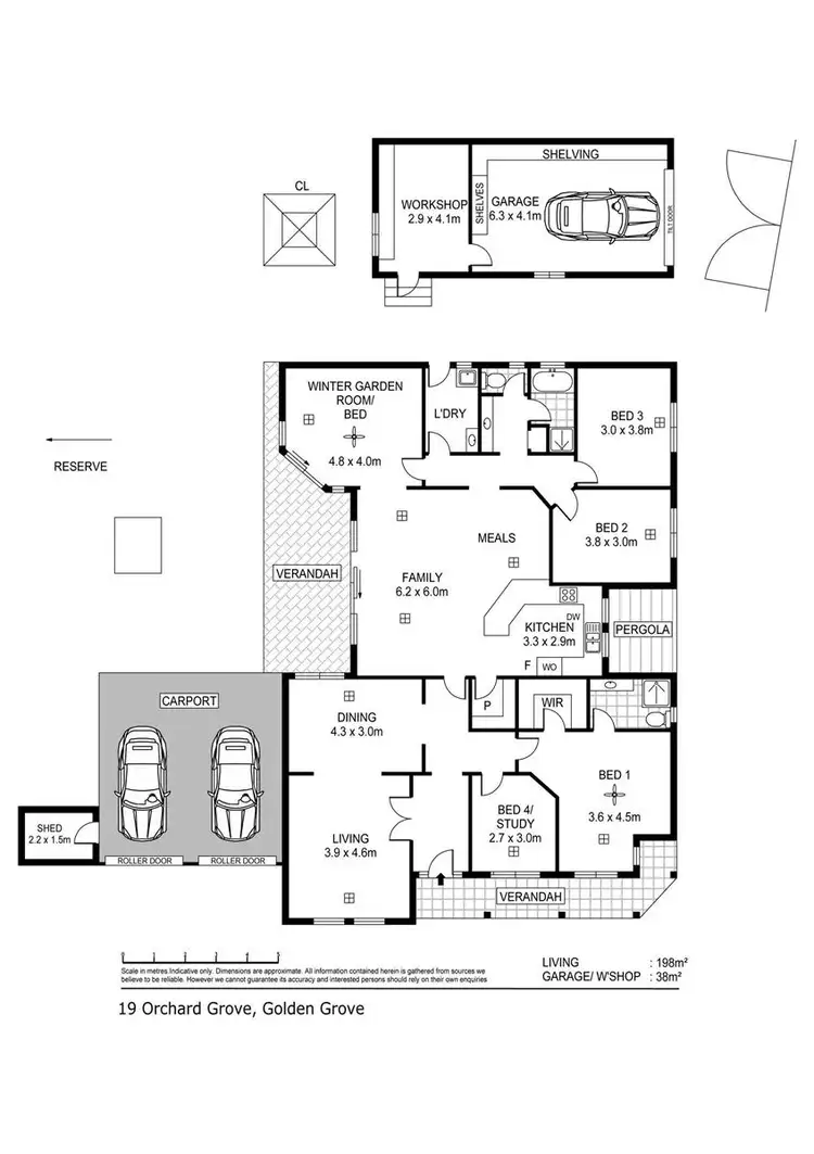 Floorplan of Homely house listing, 19 Orchard Grove, Golden Grove SA 5125