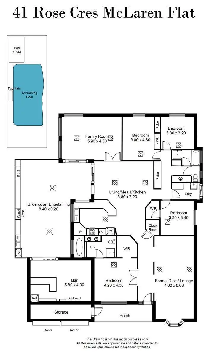 Floorplan of Homely house listing, 41 Rose Crescent, Mclaren Flat SA 5171