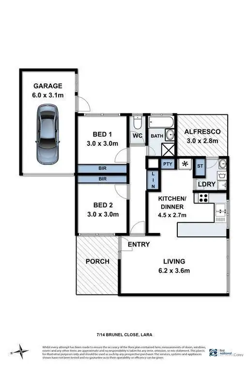 Floorplan of Homely house listing, 7/14 Brunel Close, Lara VIC 3212
