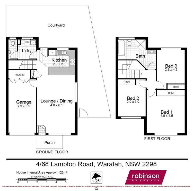 Floorplan of Homely townhouse listing, 4/68 Lambton Road, Waratah NSW 2298