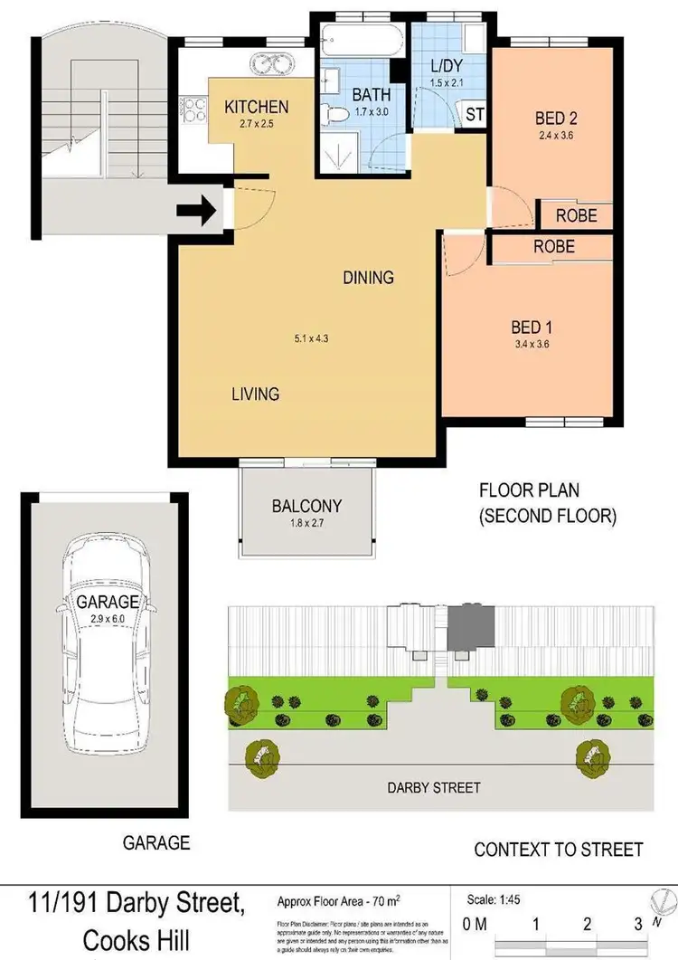 Floorplan of Homely townhouse listing, 11/191 Darby Street, Cooks Hill NSW 2300