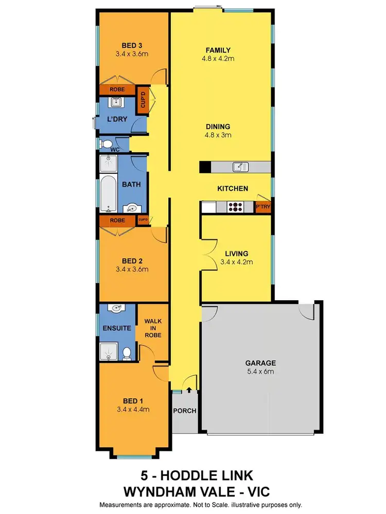 Floorplan of Homely house listing, 5 Hoddle Link, Manor Lakes VIC 3024