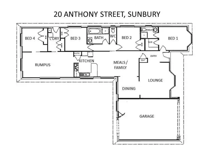 Floorplan of Homely house listing, 20 Anthony Street, Sunbury VIC 3429