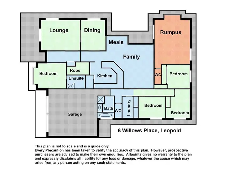Floorplan of Homely house listing, 6 Willows Place, Leopold VIC 3224