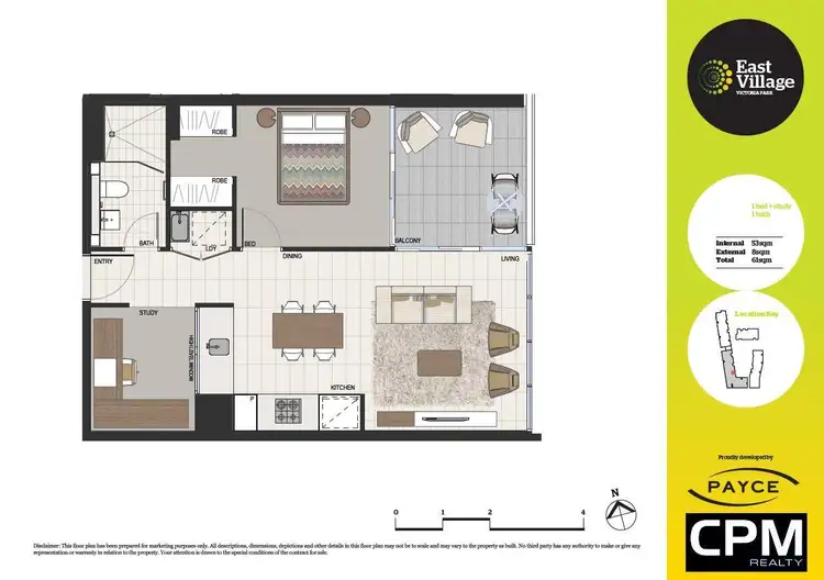 Floorplan of Homely apartment listing, 744/2 Defries Avenue, Zetland NSW 2017