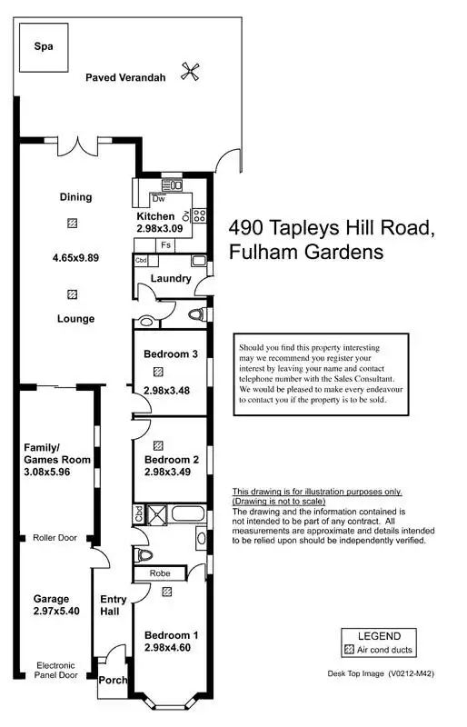 Floorplan of Homely house listing, 490 Tapleys Hill Road, Fulham Gardens SA 5024