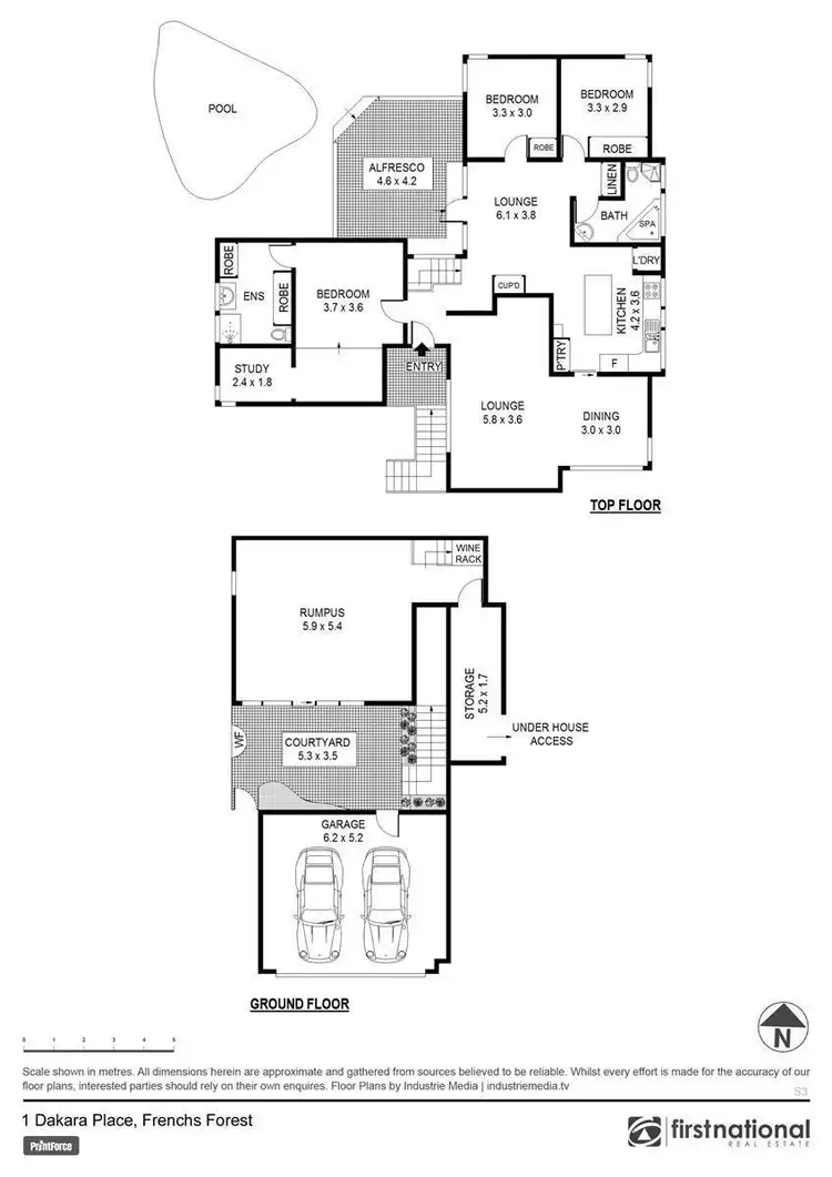 Floorplan of Homely house listing, 1 Dakara Place, Frenchs Forest NSW 2086