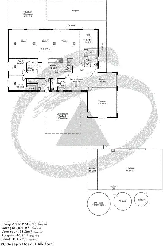 Floorplan of Homely house listing, 28 Joseph Road, Blakiston SA 5250
