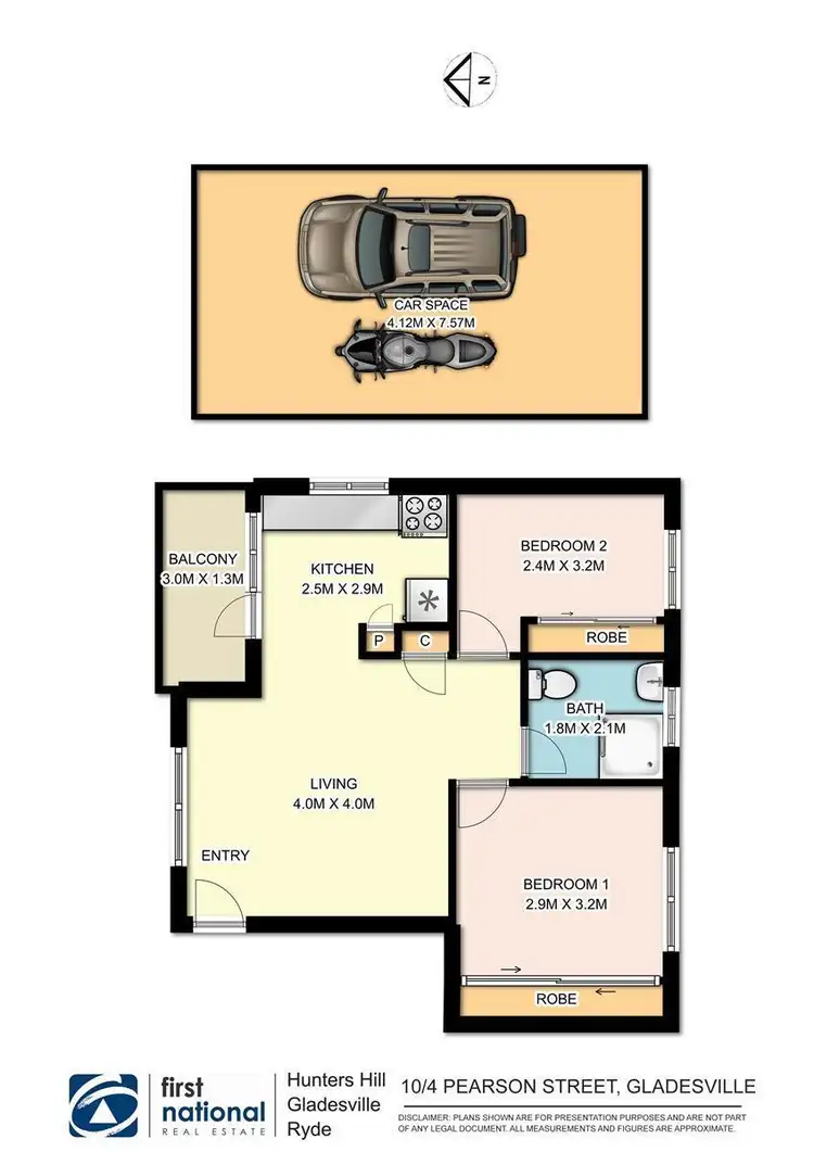 Floorplan of Homely apartment listing, 10/4 Pearson Street, Gladesville NSW 2111