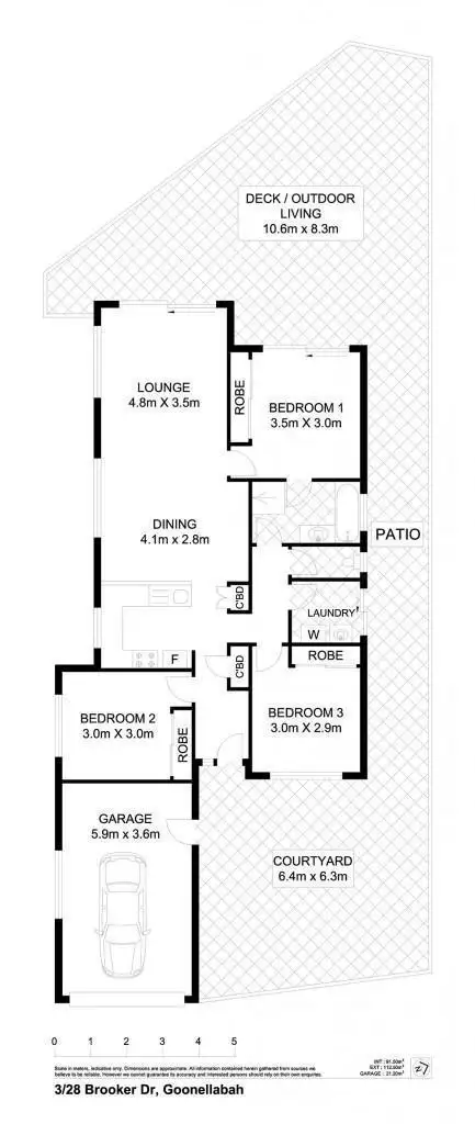 Floorplan of Homely house listing, 3/28 Brooker Drive, Goonellabah NSW 2480