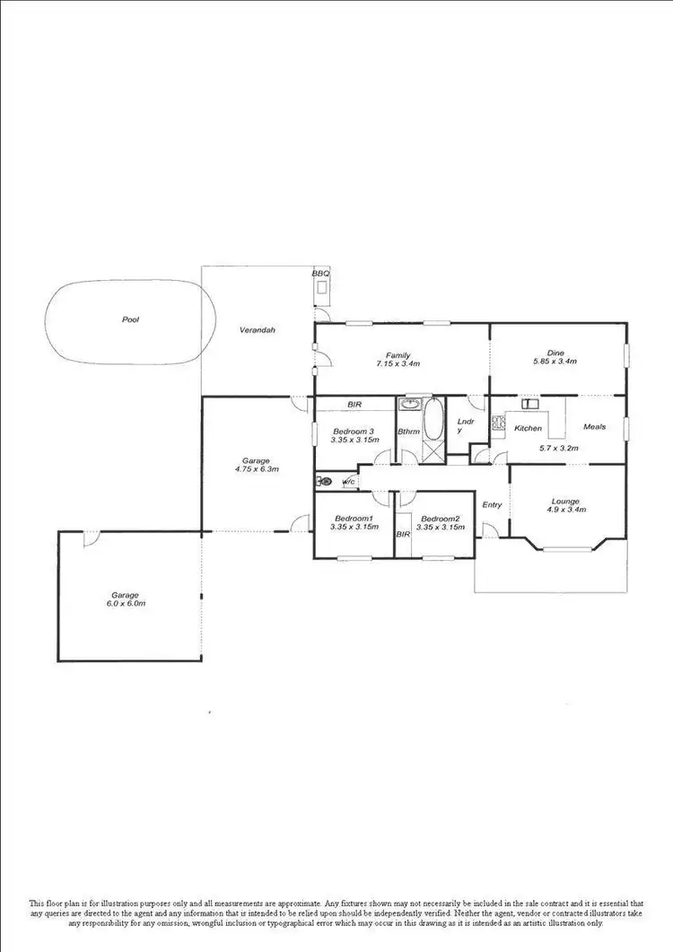 Floorplan of Homely house listing, 42 Lincoln Avenue, Parafield Gardens SA 5107